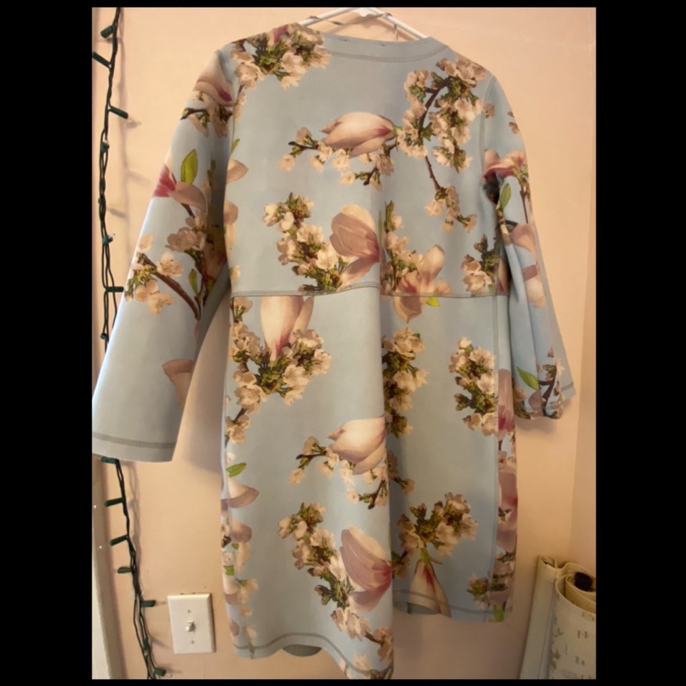 Joan Vass Floral mid length Cardigan.